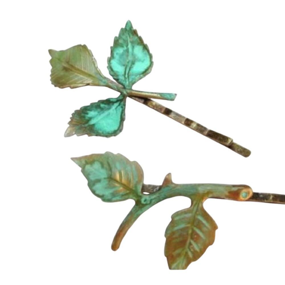 Nature Leaf Hair Pins Botanical Fall Accessories Boho Earthy Clips Barrettes